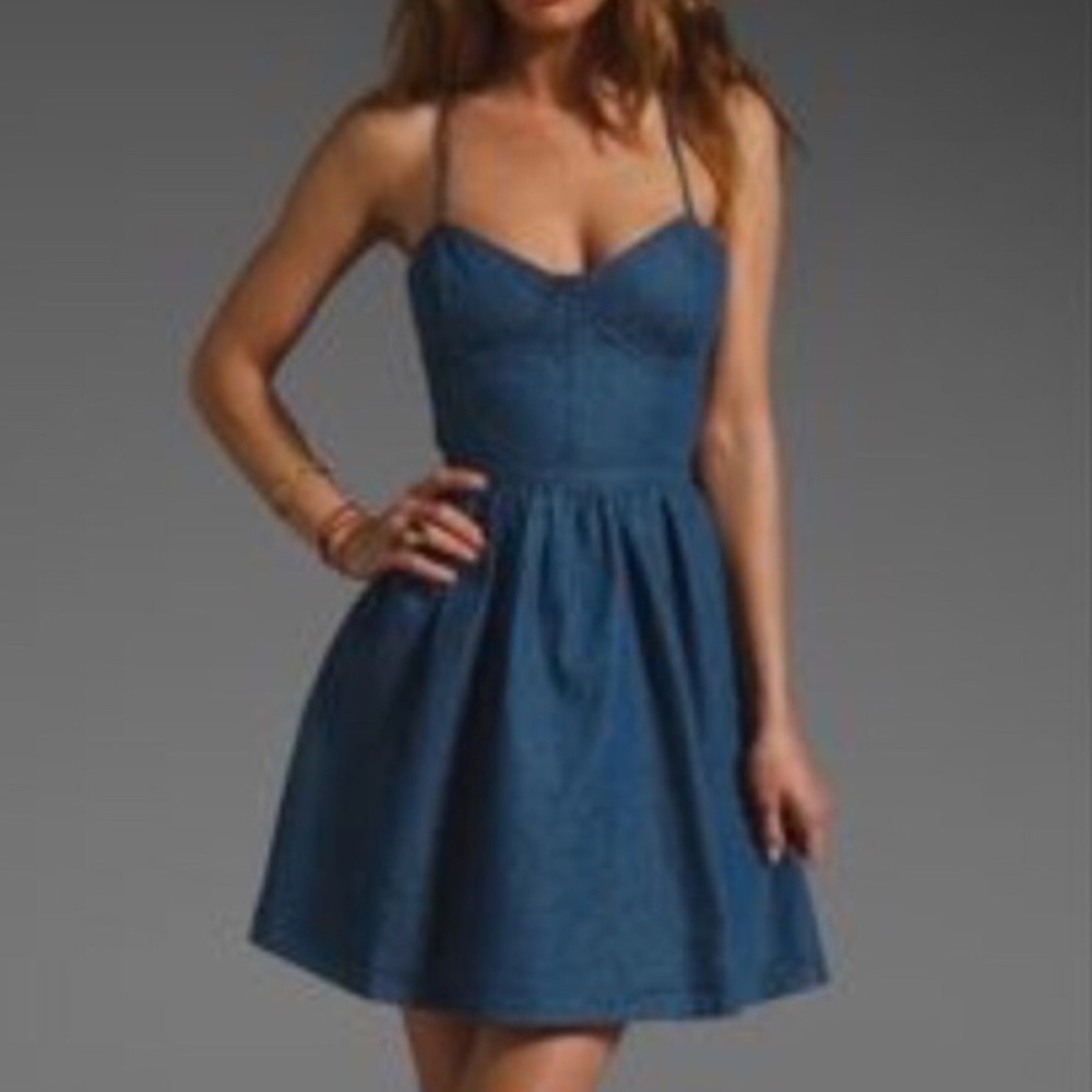 Free People Corset Denim Dress